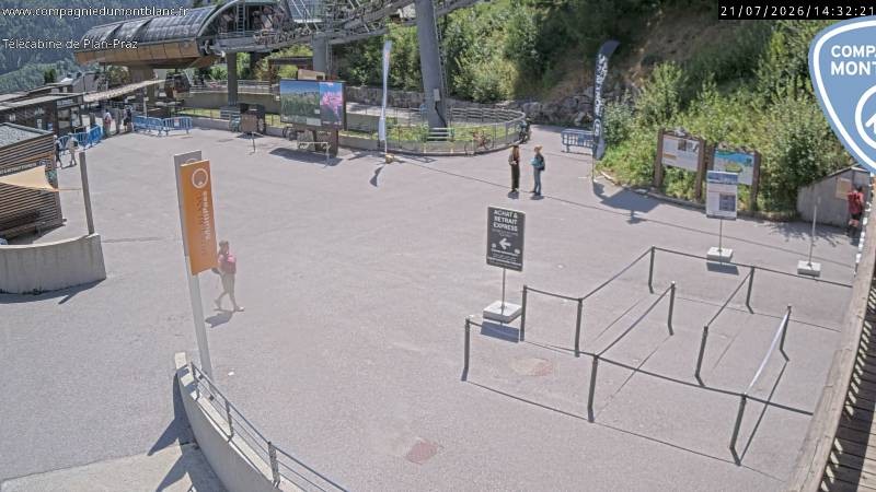 Archiv Foto Webcam Charmonix Talstation Plan Praz