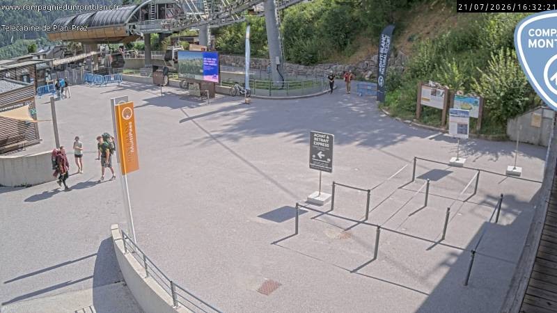 Archiv Foto Webcam Charmonix Talstation Plan Praz