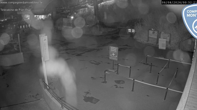 Archived image Webcam Charmonix: Planpraz Base Station