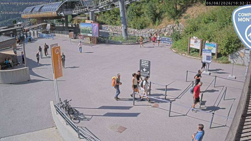 Archived image Webcam Charmonix: Planpraz Base Station