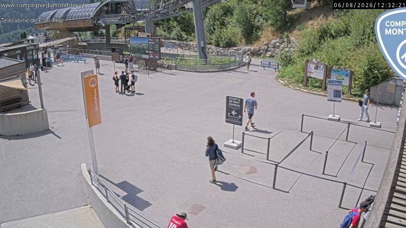 Archived image Webcam Charmonix: Planpraz Base Station