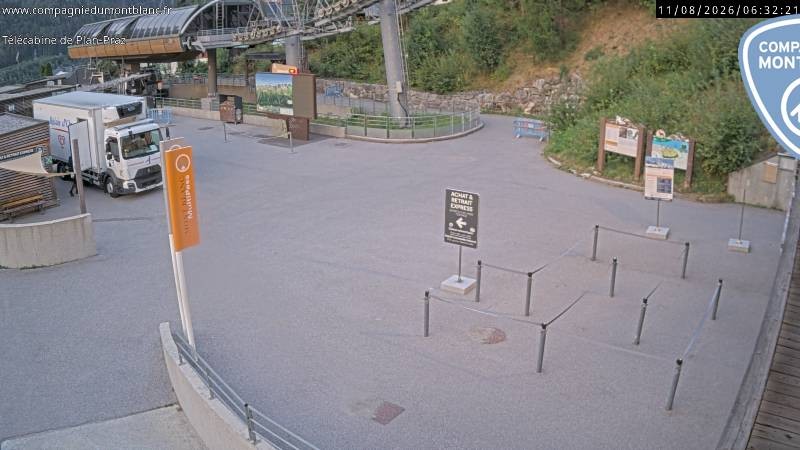 Archiv Foto Webcam Charmonix Talstation Plan Praz