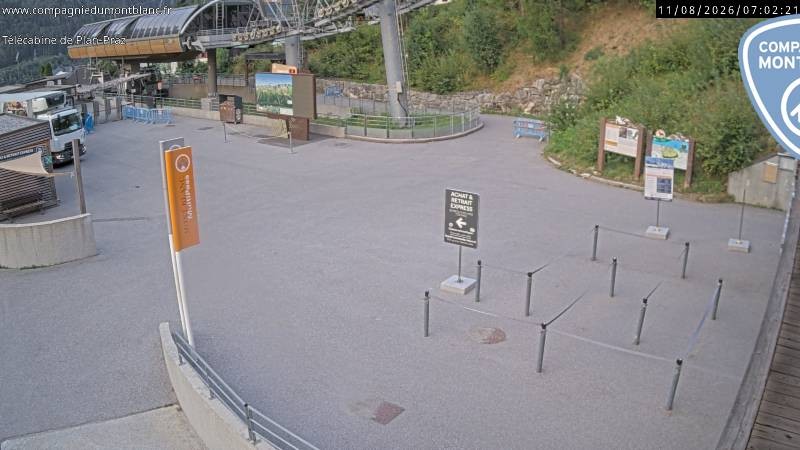 Archiv Foto Webcam Charmonix Talstation Plan Praz