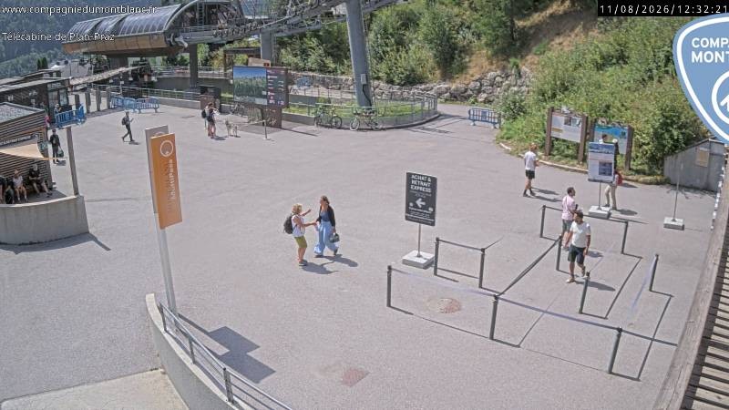 Archiv Foto Webcam Charmonix Talstation Plan Praz