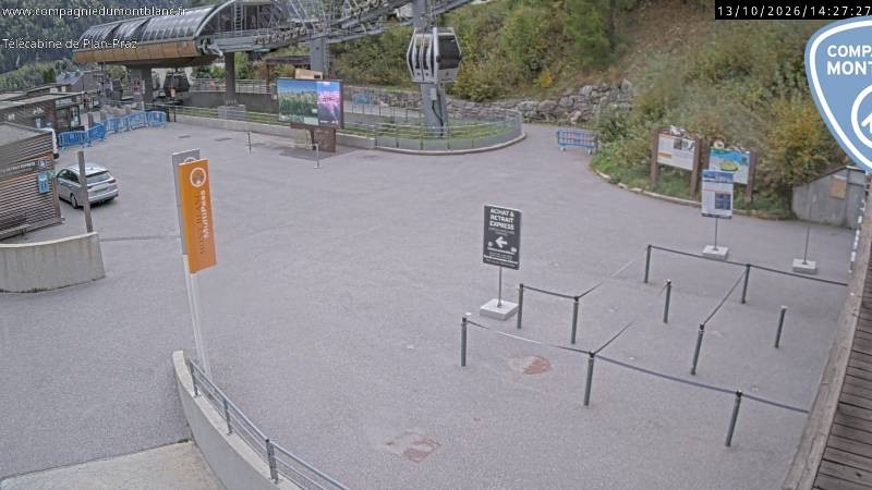 Archived image Webcam Charmonix: Planpraz Base Station