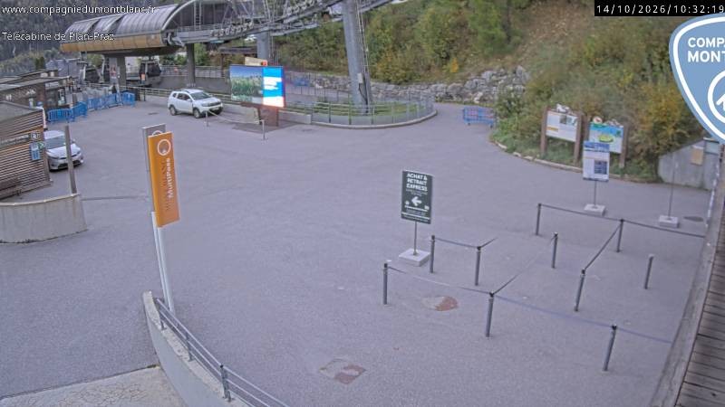 Archived image Webcam Charmonix: Planpraz Base Station