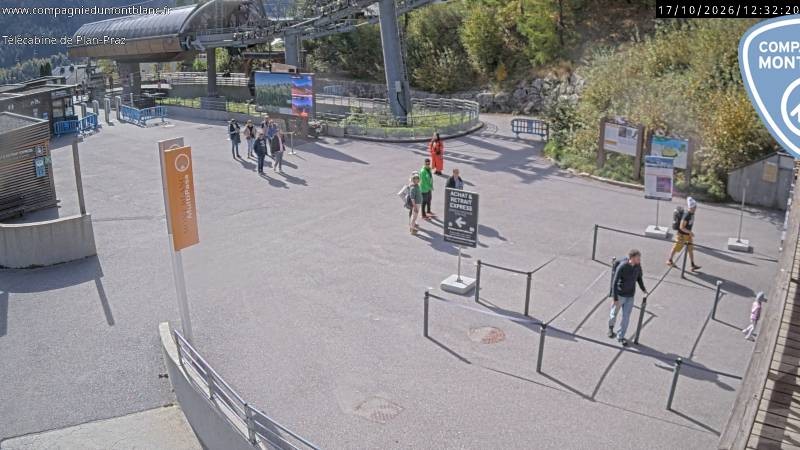 Archived image Webcam Charmonix: Planpraz Base Station
