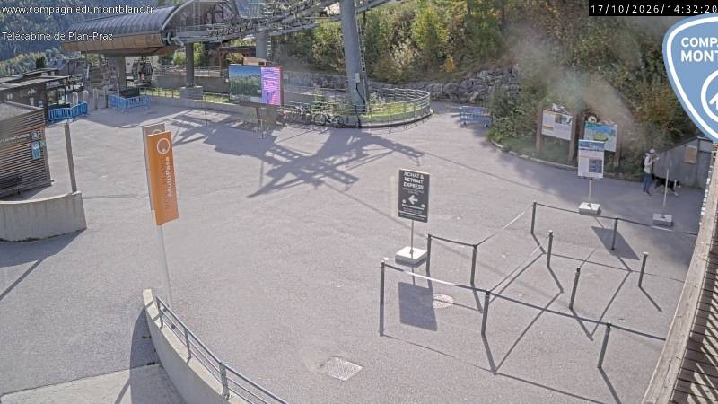 Archived image Webcam Charmonix: Planpraz Base Station