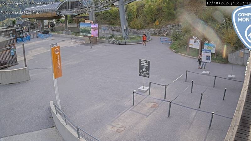 Archived image Webcam Charmonix: Planpraz Base Station