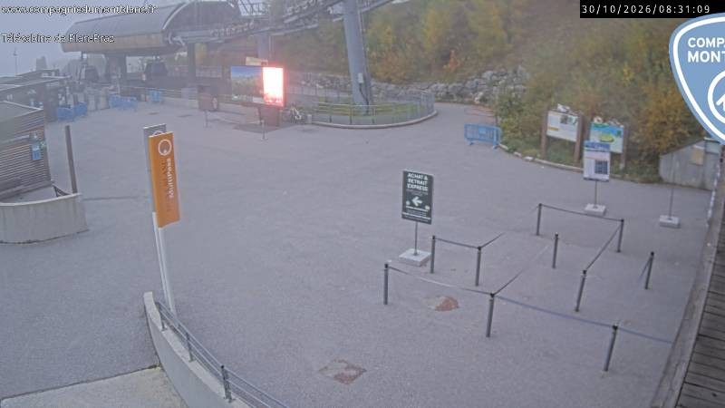 Archiv Foto Webcam Charmonix Talstation Plan Praz
