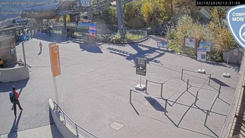 Archiv Foto Webcam Charmonix Talstation Plan Praz