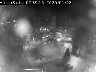 Archiv Foto Webcam Blick vom Ratshof auf den Marktplatz in Halle