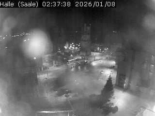 Archiv Foto Webcam Blick vom Ratshof auf den Marktplatz in Halle