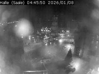 Archiv Foto Webcam Blick vom Ratshof auf den Marktplatz in Halle