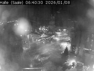 Archiv Foto Webcam Blick vom Ratshof auf den Marktplatz in Halle