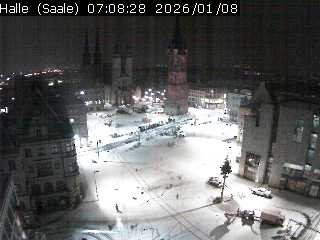 Archiv Foto Webcam Blick vom Ratshof auf den Marktplatz in Halle
