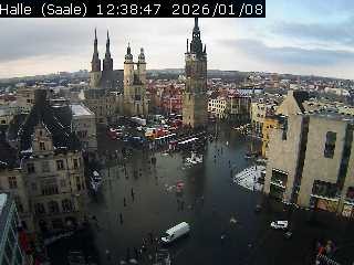 Archiv Foto Webcam Blick vom Ratshof auf den Marktplatz in Halle