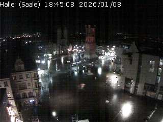 Archiv Foto Webcam Blick vom Ratshof auf den Marktplatz in Halle