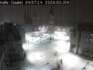 Archiv Foto Webcam Blick vom Ratshof auf den Marktplatz in Halle
