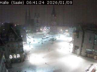 Archiv Foto Webcam Blick vom Ratshof auf den Marktplatz in Halle