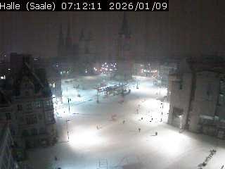 Archiv Foto Webcam Blick vom Ratshof auf den Marktplatz in Halle