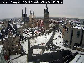 Archiv Foto Webcam Blick vom Ratshof auf den Marktplatz in Halle