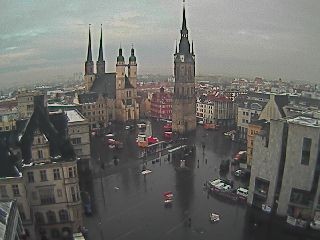 Archiv Foto Webcam Blick vom Ratshof auf den Marktplatz in Halle