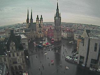 Archiv Foto Webcam Blick vom Ratshof auf den Marktplatz in Halle