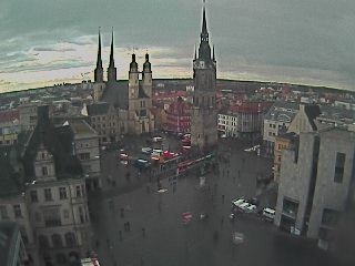 Archiv Foto Webcam Blick vom Ratshof auf den Marktplatz in Halle