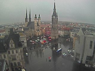 Archiv Foto Webcam Blick vom Ratshof auf den Marktplatz in Halle