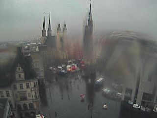Archiv Foto Webcam Blick vom Ratshof auf den Marktplatz in Halle