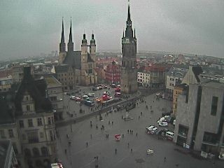 Archiv Foto Webcam Blick vom Ratshof auf den Marktplatz in Halle
