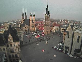 Archiv Foto Webcam Blick vom Ratshof auf den Marktplatz in Halle
