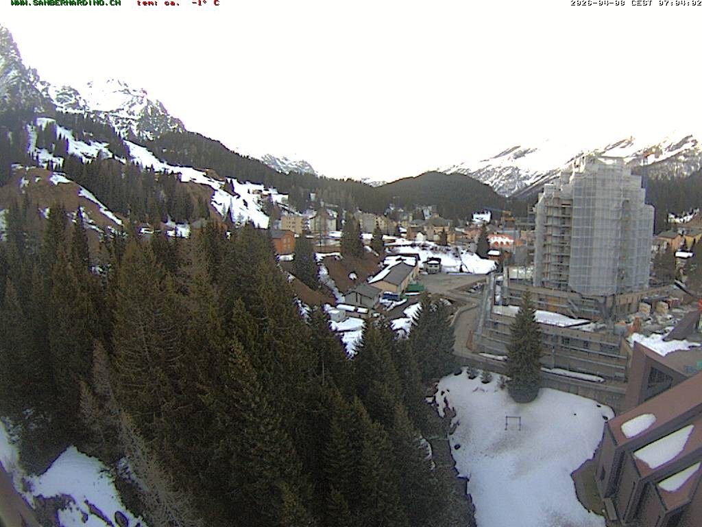 Archiv Foto Webcam Ortspanorama San Bernardino