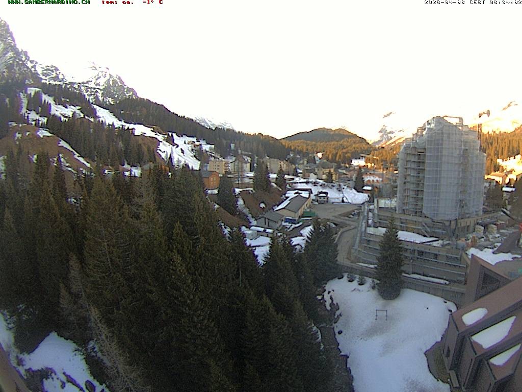 Archiv Foto Webcam Ortspanorama San Bernardino