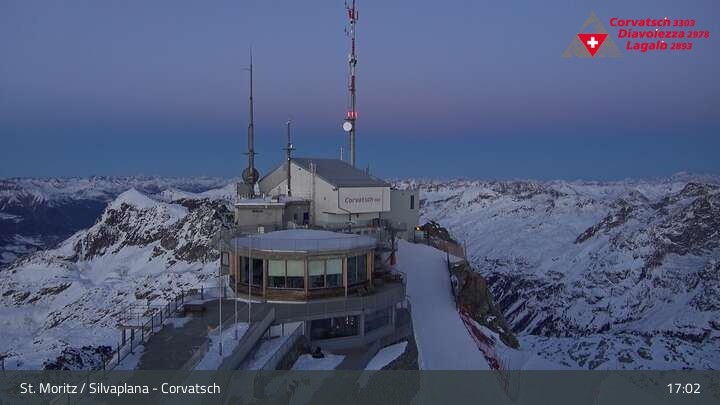 Archiv Foto Webcam Blick vom Corvatsch zum Silvaplanersee