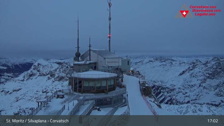 Archiv Foto Webcam Blick vom Corvatsch zum Silvaplanersee