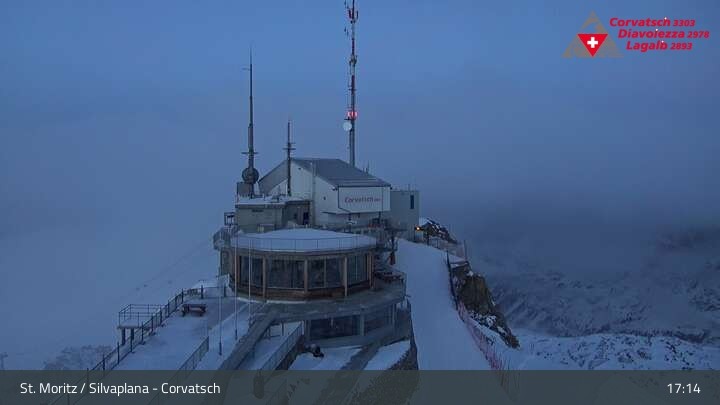 Archiv Foto Webcam Blick vom Corvatsch zum Silvaplanersee