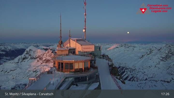 Archiv Foto Webcam Blick vom Corvatsch zum Silvaplanersee