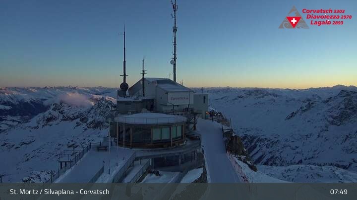 Archiv Foto Webcam Blick vom Corvatsch zum Silvaplanersee