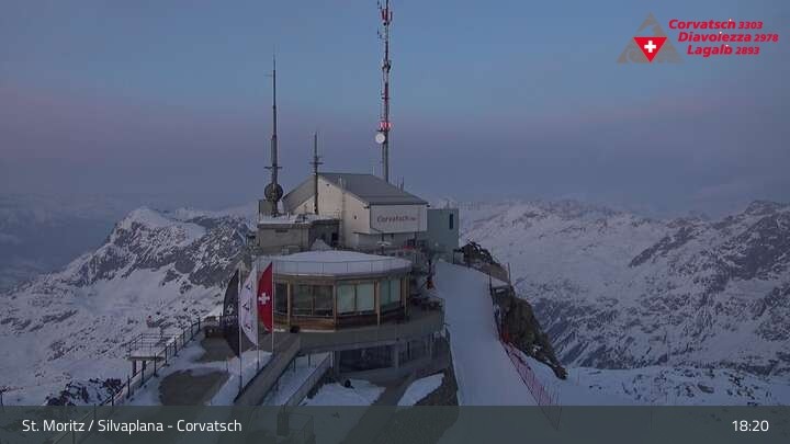 Archiv Foto Webcam Blick vom Corvatsch zum Silvaplanersee