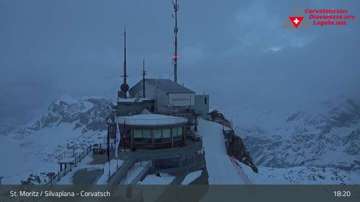 Archiv Foto Webcam Blick vom Corvatsch zum Silvaplanersee
