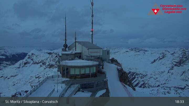 Archiv Foto Webcam Blick vom Corvatsch zum Silvaplanersee