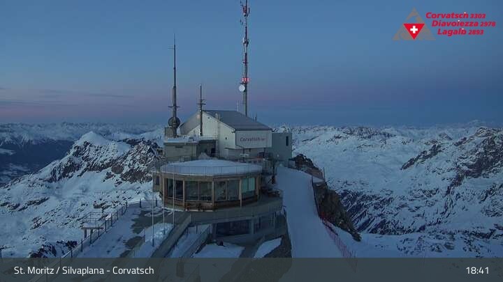 Archiv Foto Webcam Blick vom Corvatsch zum Silvaplanersee