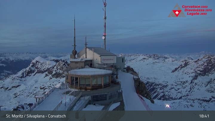 Archiv Foto Webcam Blick vom Corvatsch zum Silvaplanersee