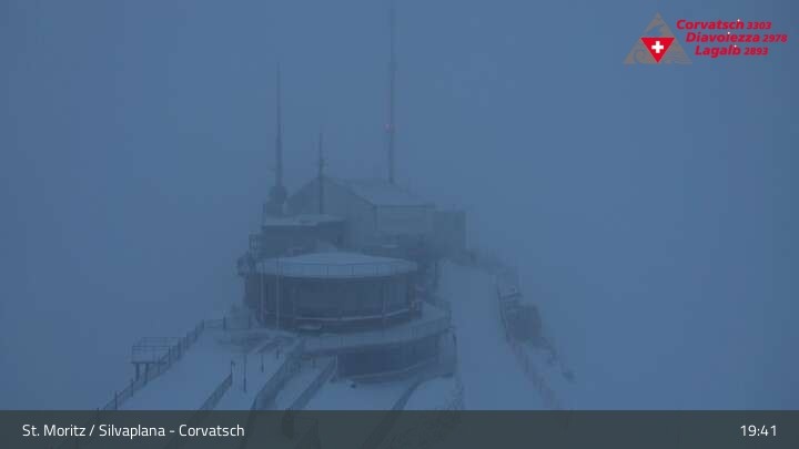 Archiv Foto Webcam Blick vom Corvatsch zum Silvaplanersee