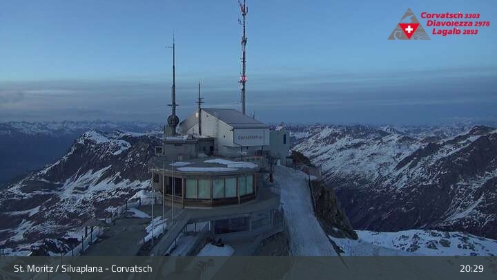 Archiv Foto Webcam Blick vom Corvatsch zum Silvaplanersee