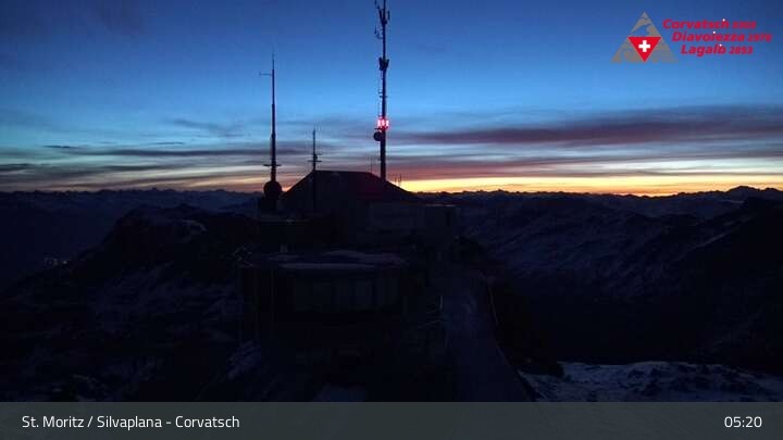 Archiv Foto Webcam Blick vom Corvatsch zum Silvaplanersee