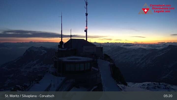 Archiv Foto Webcam Blick vom Corvatsch zum Silvaplanersee