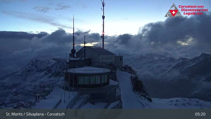 Archiv Foto Webcam Blick vom Corvatsch zum Silvaplanersee